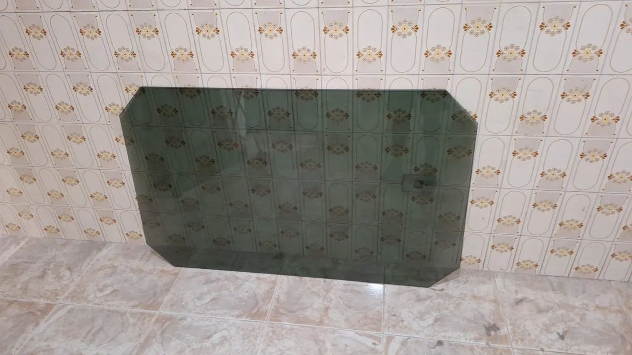 Tampo de vidro para mesa retangular 