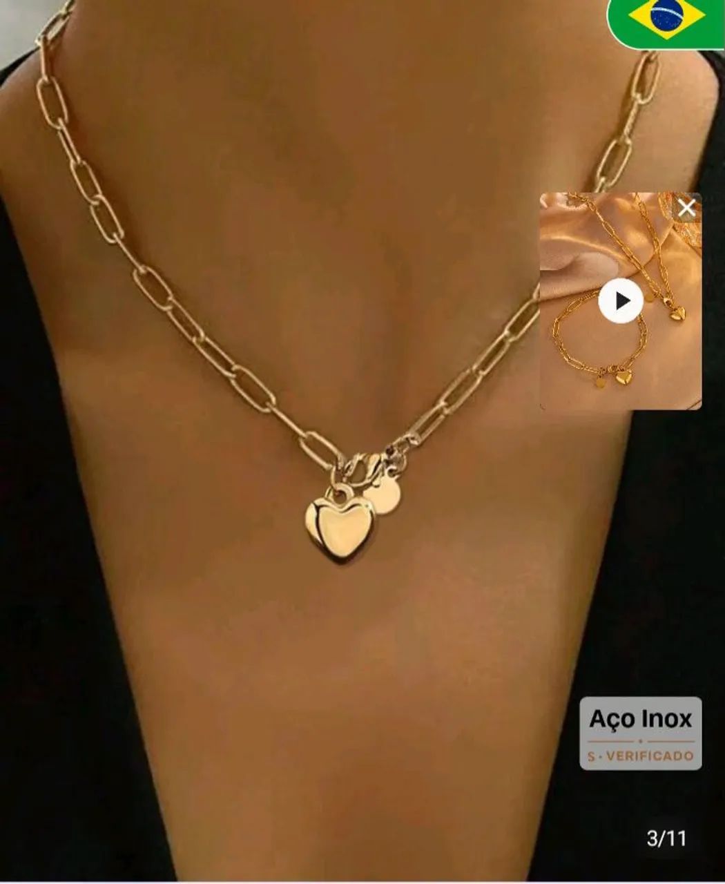 Conjunto Elegante De Joias Feminina