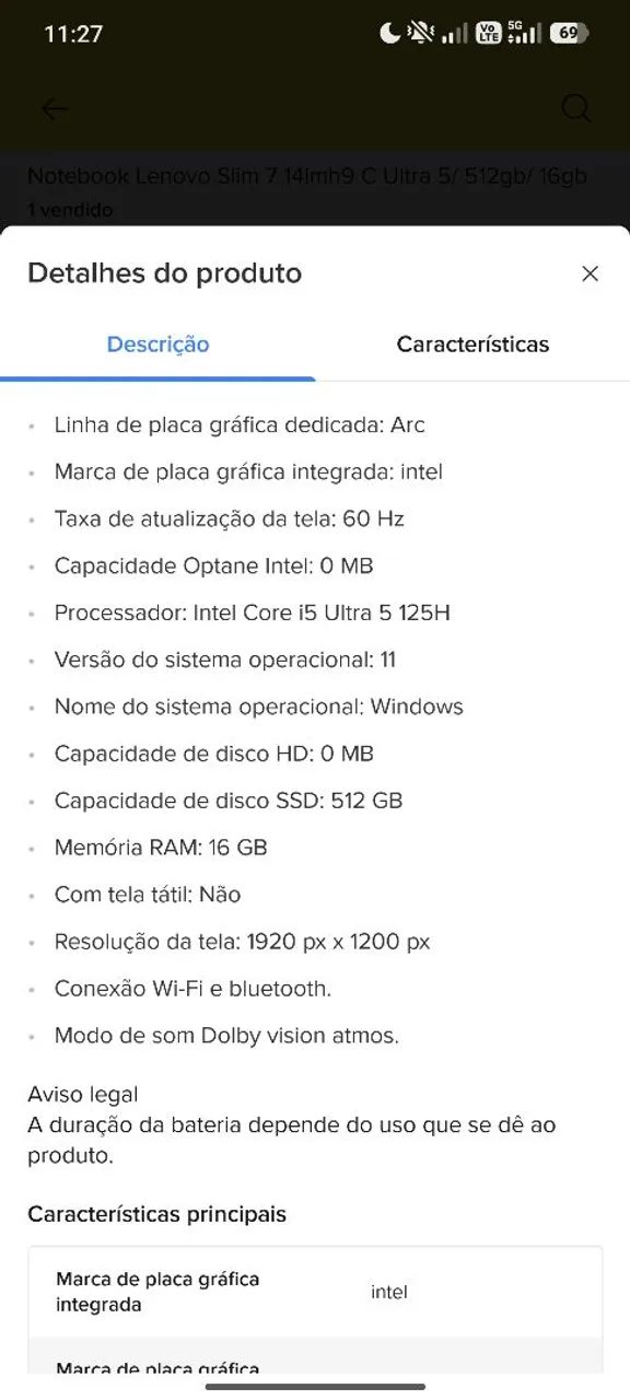 Vendo notebook Lenovo yoga slim 7i  - Foto 2