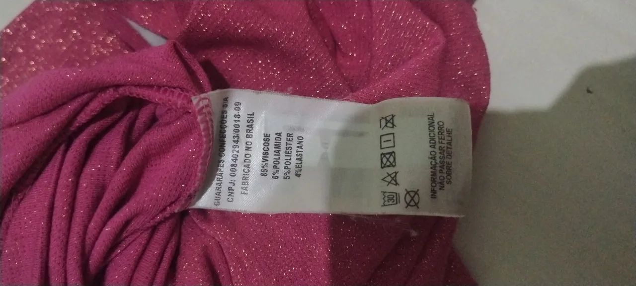 Blusa de manga comprida rosa com glitter marca:MK tamanho M - Foto 5