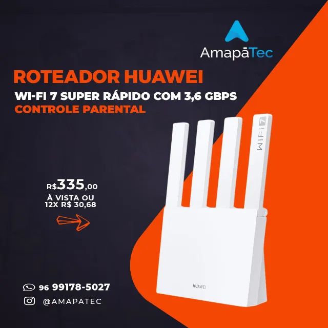 Roteador HUAWEI  BE3 3.6 Gpbs Dual-Band Wi-Fi 7