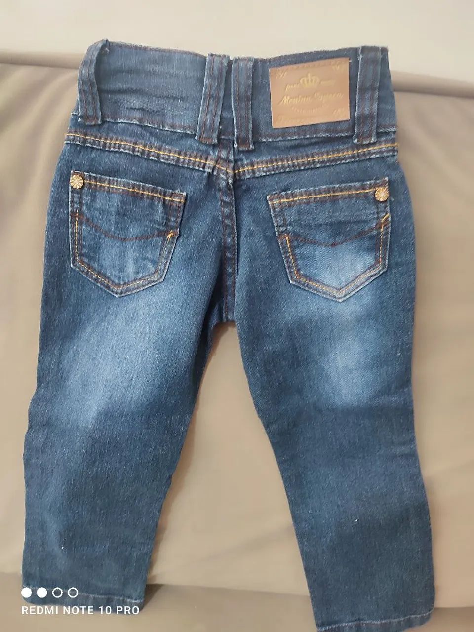 Calça infantil jeans escuro - Foto 3