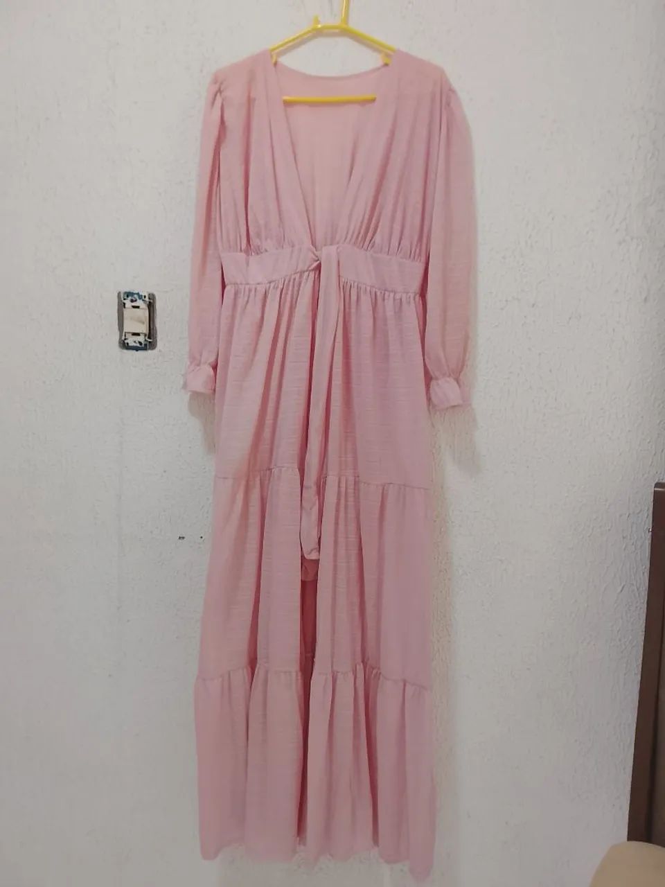 Saída de praia longa rosa