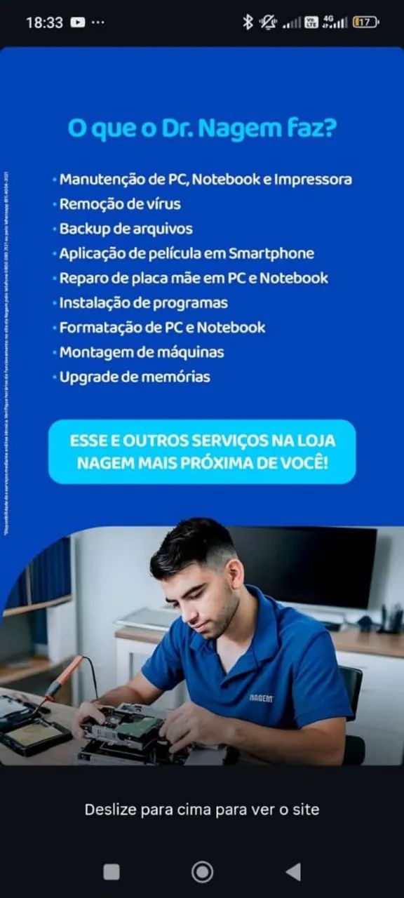 Manutenção PC/Impressora/Notebook