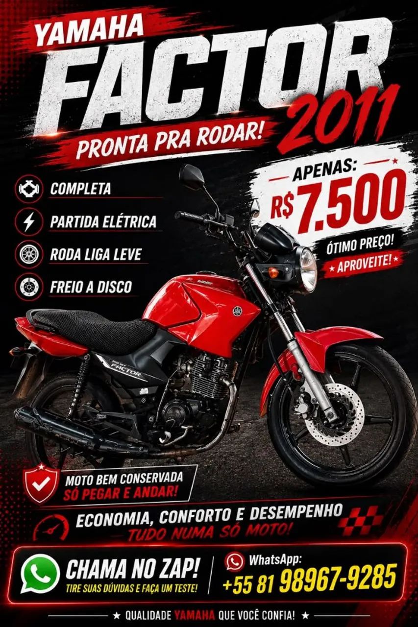 Yamaha factor 125 2011 completa! - Foto 2