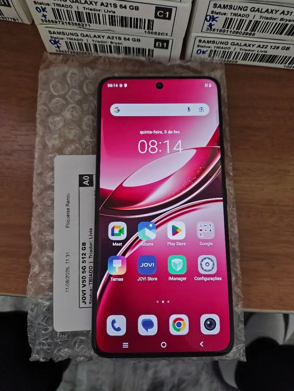 Celular jov v50 5g 512gb perfeito 