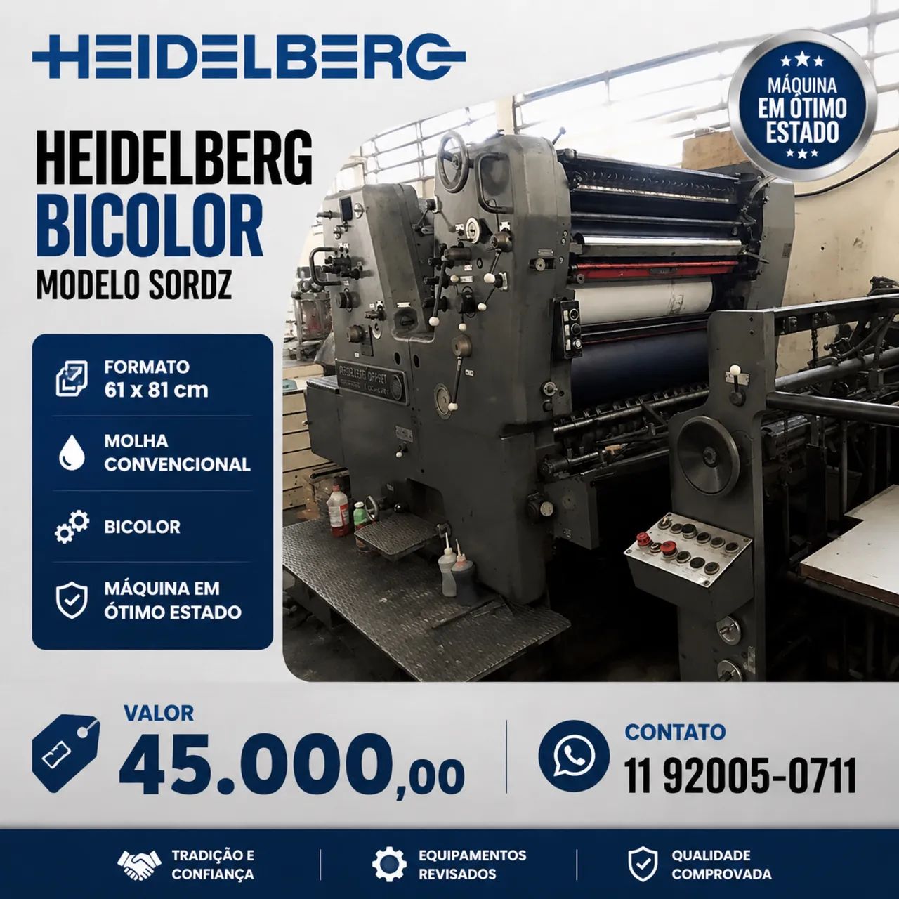 Heidelberg sordz 61 x 81 bicolor 