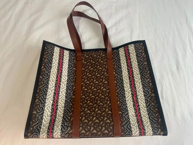 Burberry Bridle Brown Monogram E-Canvas Stripe - Foto 3