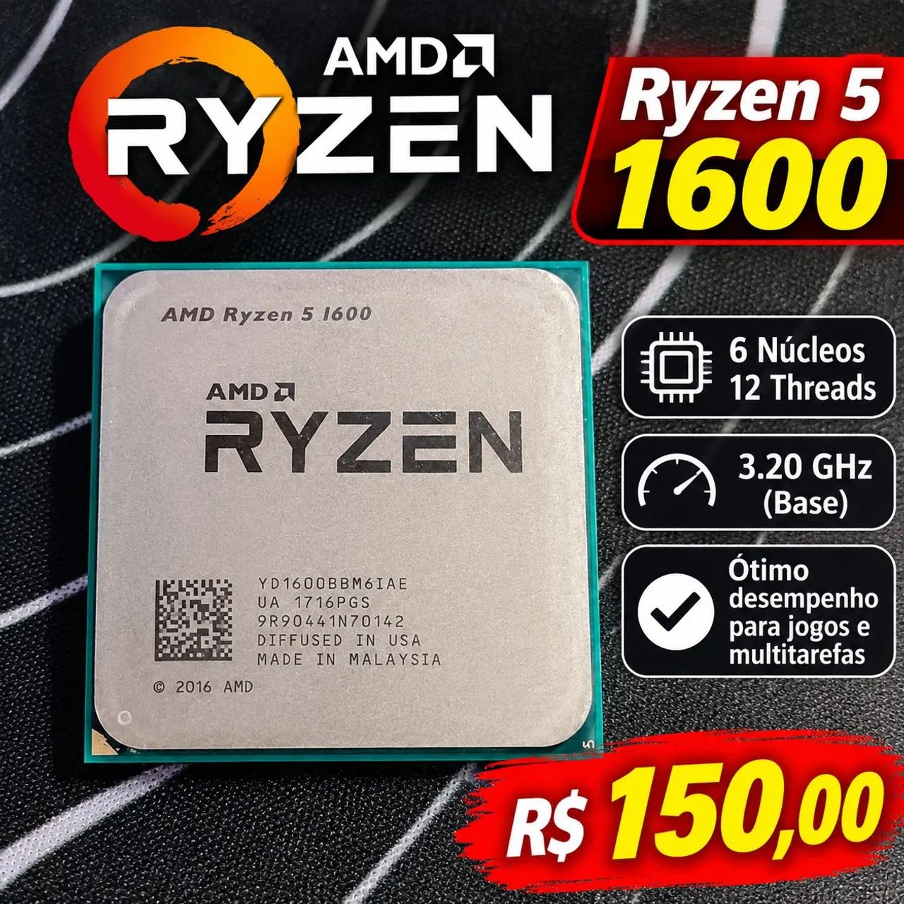 VENDO RYZEN 5 1600 