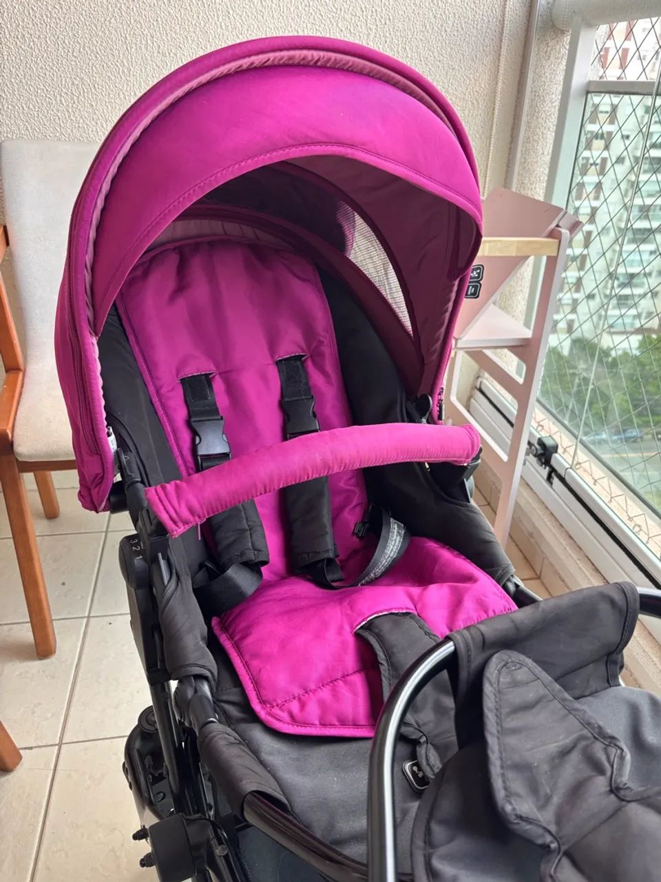 Carrinho gêmeos ABC design Zoom + bebê conforto  - Foto 4