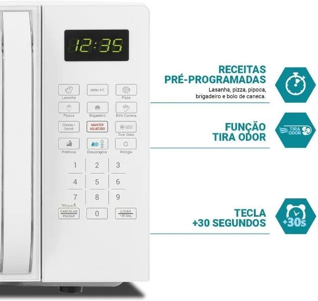 Micro-ondas Philco 20l Branco Pmo23b 220v - Foto 6
