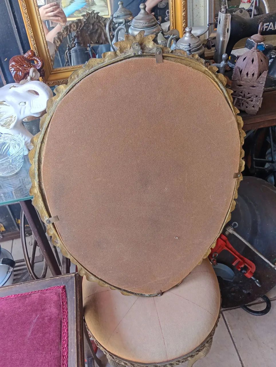 Espelho oval em bronze (ref:149) - Foto 3
