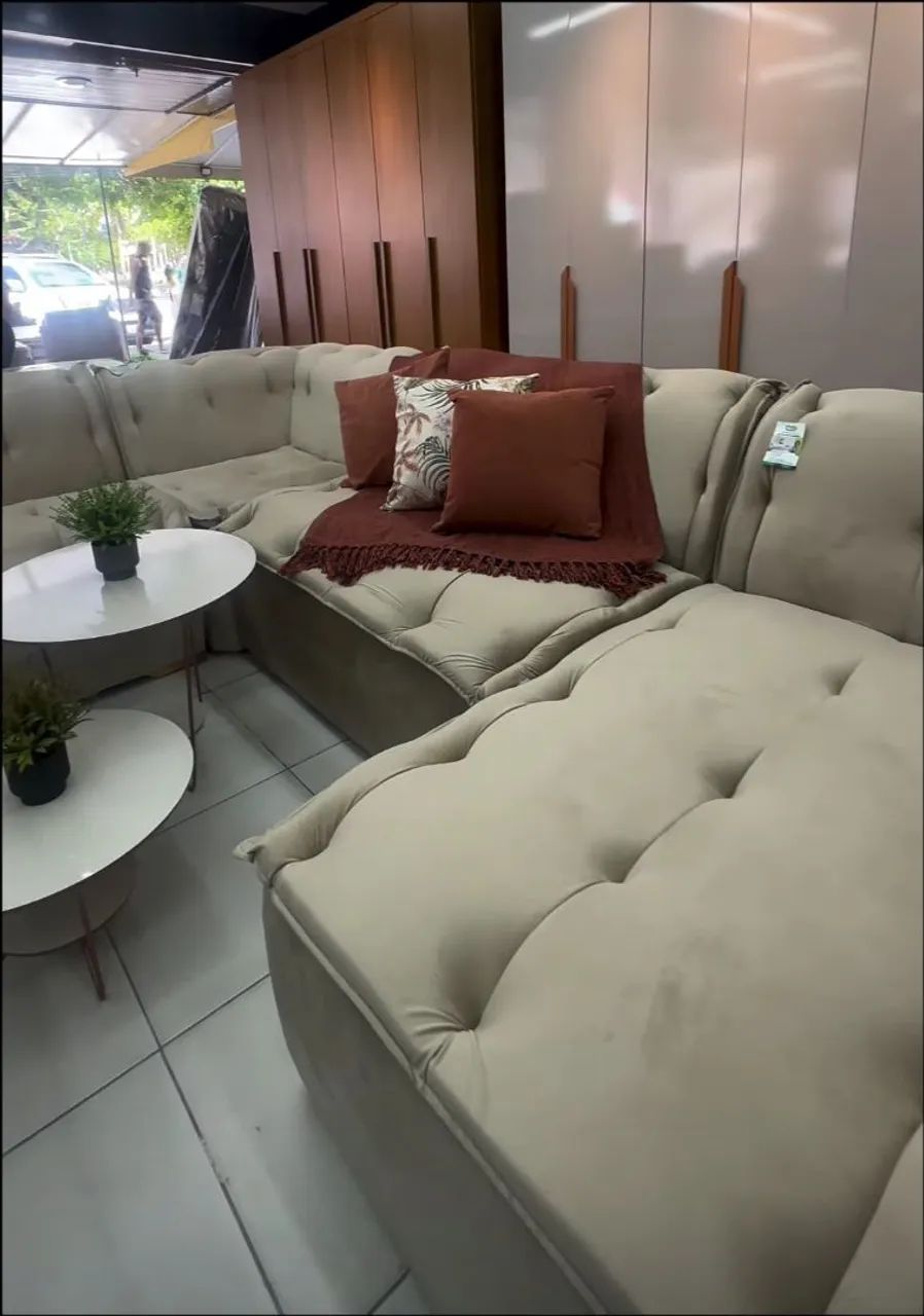 Sofá De Canto 4 Partes  Rd móveis 2,70x2,15 - Novo e Embalado!! - Foto 2
