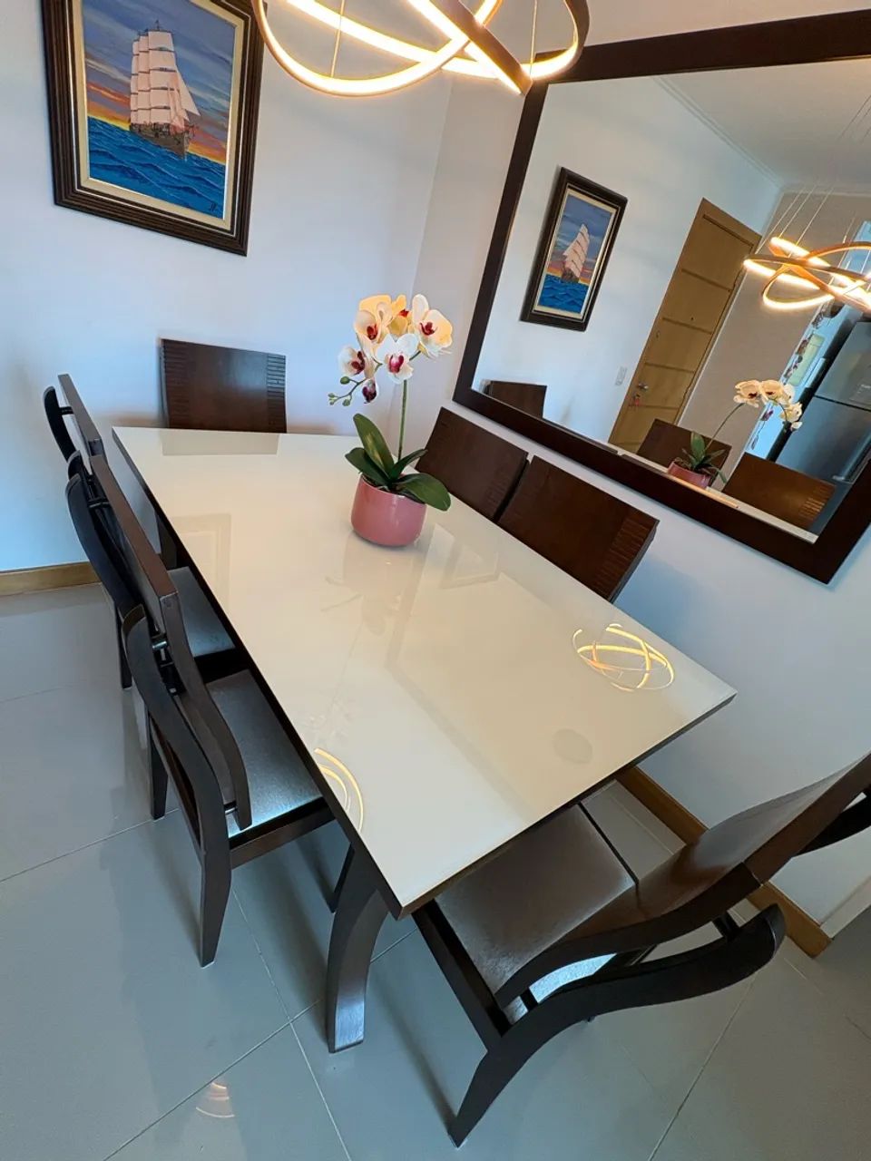 MESA E CADEIRAS DE JANTAR 6 LUGARES - Foto 5