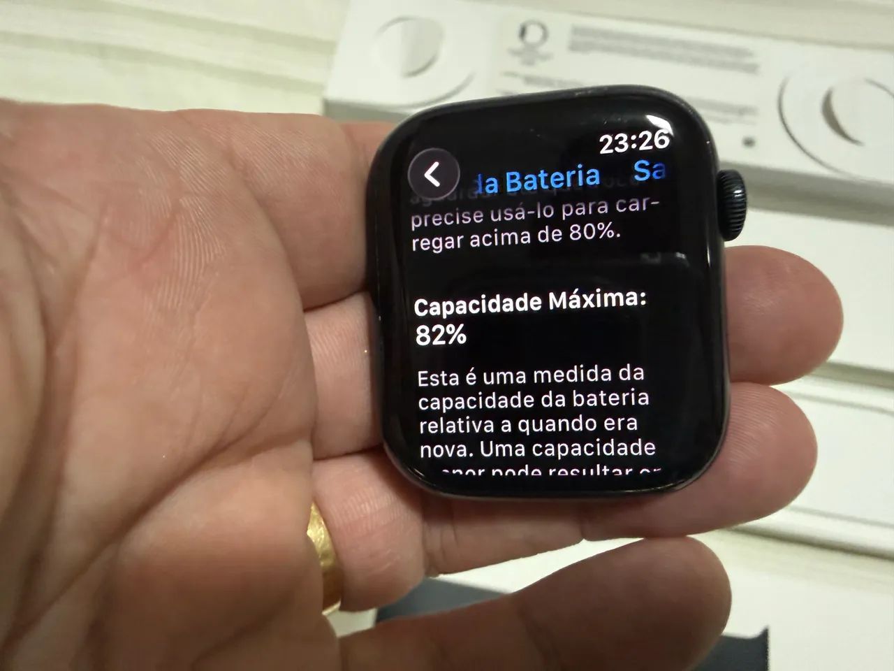 Apple Watch Series 7 45mm Midnight Ótimo Estado - Foto 4