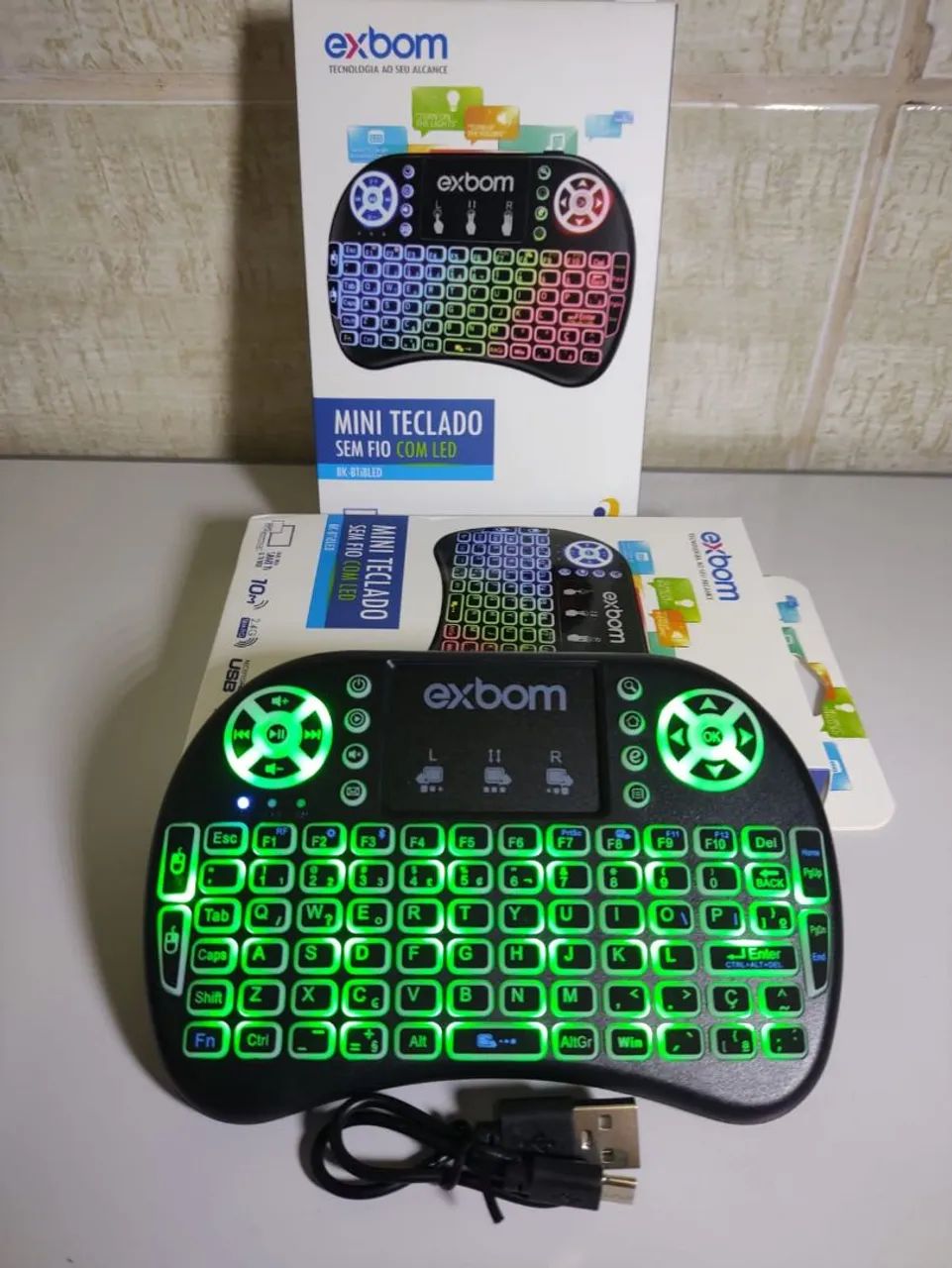 Vendo tecladinho de LED multiuso e multicolor Wireless 2.4G