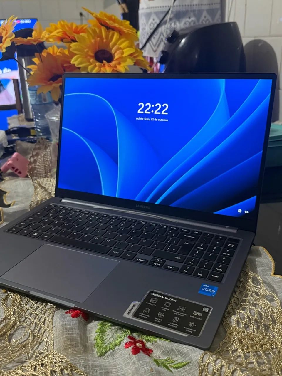 Notebook Samsung Galaxy Book4 Intel Core i3 8GB 256GB SSD 