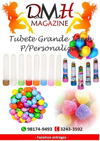 Tubete 13 cm com tampa