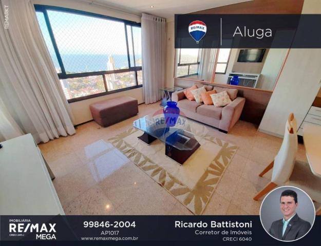 Apartamento mobiliado em Ponta Negra, andar alto e linda vista