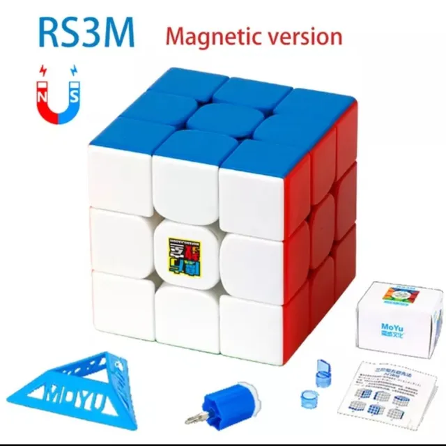 Cubo Mágico Magnético Profissional MoYu Rs3m stickerless em