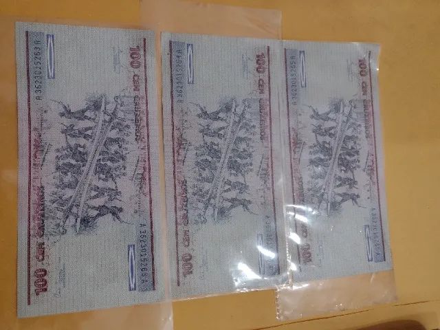 3 cédulas de 100 cruzeiros de 1981 - Foto 2