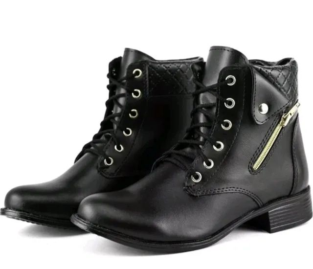 Bota feminina de amarrar  - Foto 4