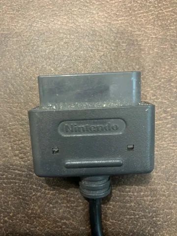 Controle e cabo de vídeo do Super Nintendo 