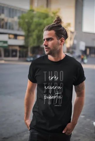 Camisas masculinas cristã diversas estampas
