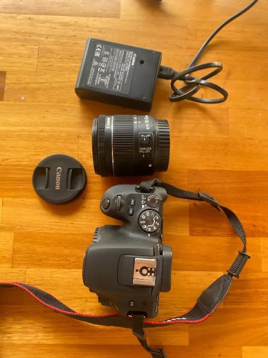 Câmera Canon SL2 + lente 18-55mm - Foto 2