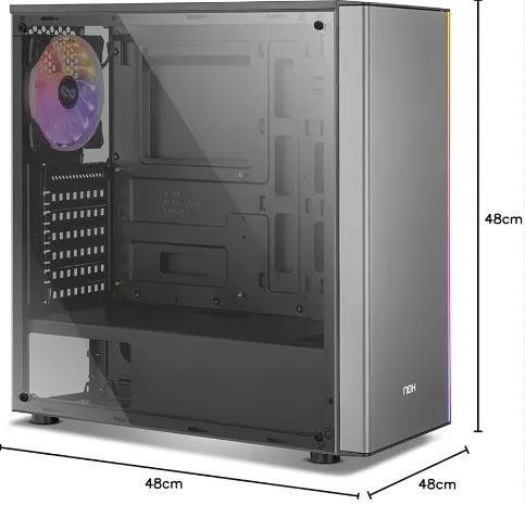 Nox Caixa Da Torre Do Pc Infinity Omega Argb Cinzento - Foto 2