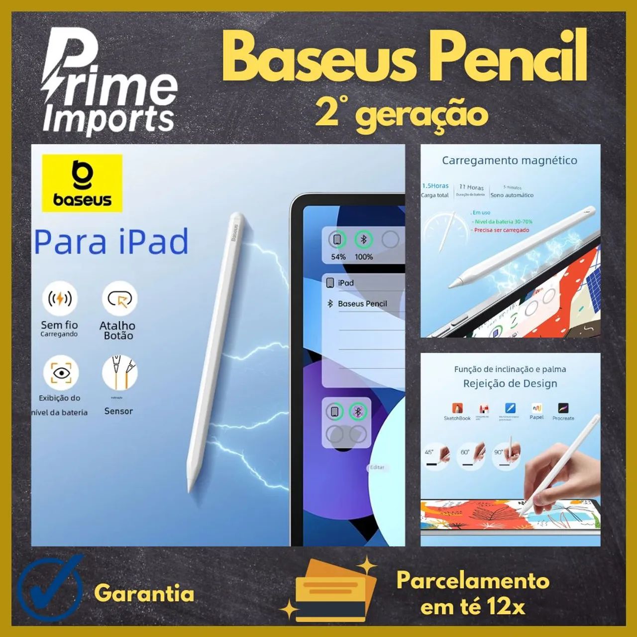 Baseus Pencil 2ª geração para iPad - LACRADO