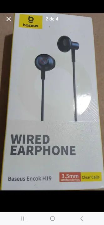 Fone de Ouvido Baseus  H19- Novo