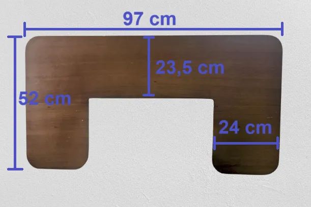 Bandeja Ergonômica para Teclado e Mouse - Madeira Maciça (Cedrinho e Ipê), Exclusiva - Foto 3