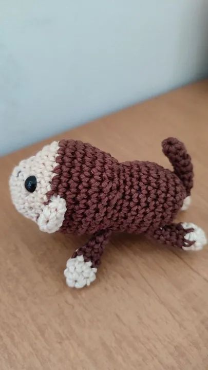 Macaco de crochê amigurumi - Foto 3