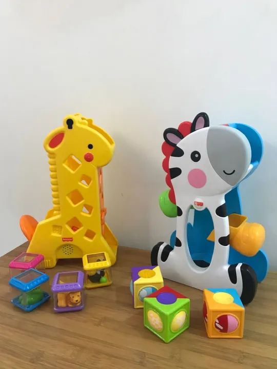 Brinquedos Fisher Price Girafa e Zebra  - Foto 2