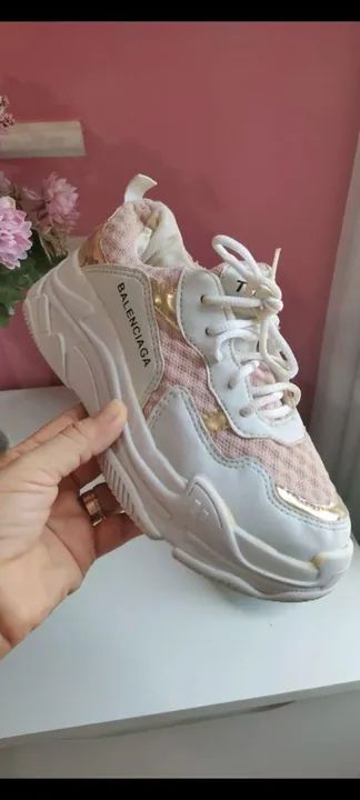 Tênis Feminino Balenciaga  -  Branco/Rosa
