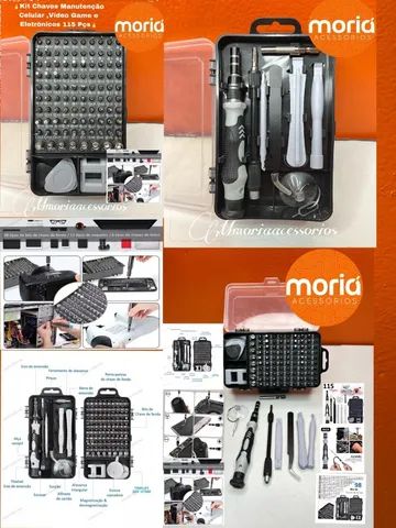 Kit Chaves Manutenção Celular ,Vídeo Game e Eletrônicos 115 Pçs