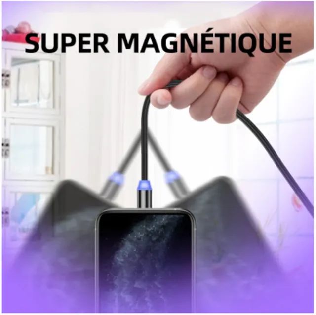 Produto Novo Cabo Magnético de Carregamento USB tipo-C - Foto 3