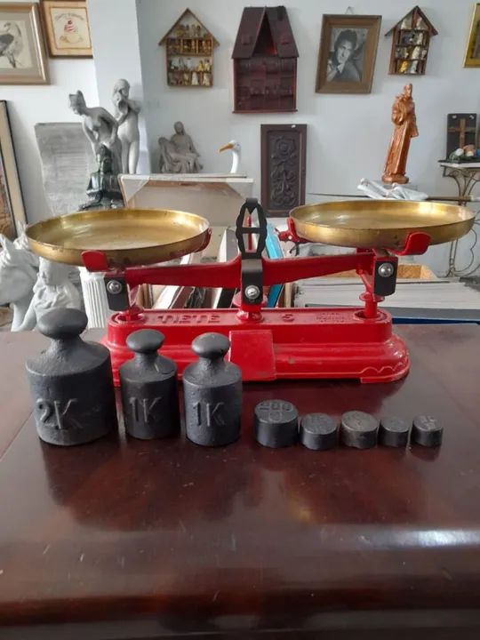 Balança  Antiga de Ferro Fundido 5 kgs