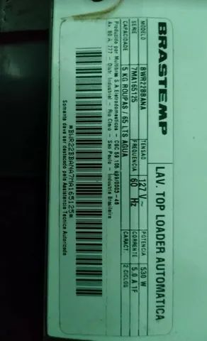 Motor Lavadora Brastemp Lavadora Bwr22bbana  - Foto 2