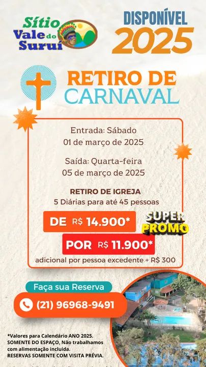 Aluguel Sitio em Magé - Disponivel para Retiro de Carnaval 2025