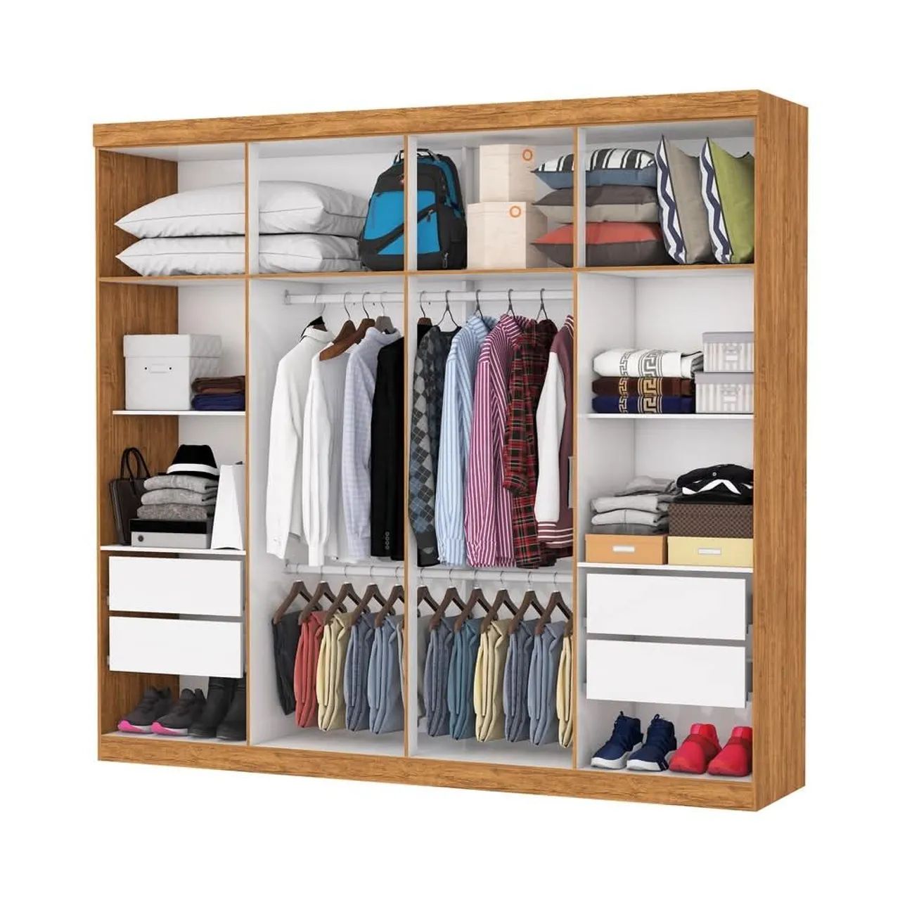 Guarda roupa rubi plus 8P4G com Espelhos srtt W98 - Foto 3