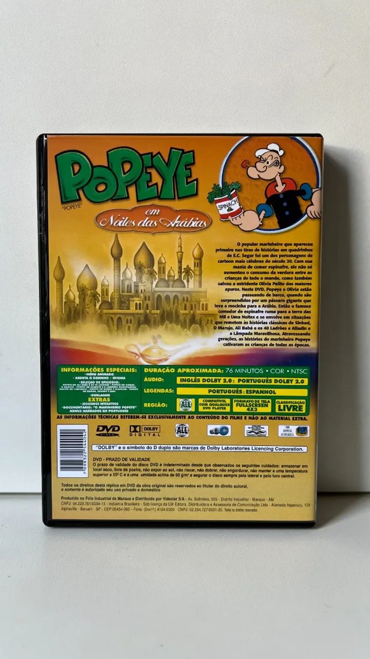 DVD - Popeye Em Noites Das Arabias - Foto 2