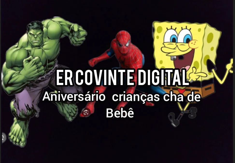 Er covinte Digital aniversário cha de bebê  evento casamento 