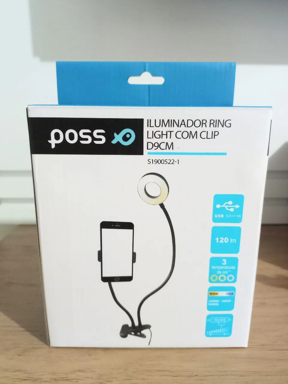 Ring Light com Clip para Celular - Iluminação Perfeita para Fotos e Vídeos