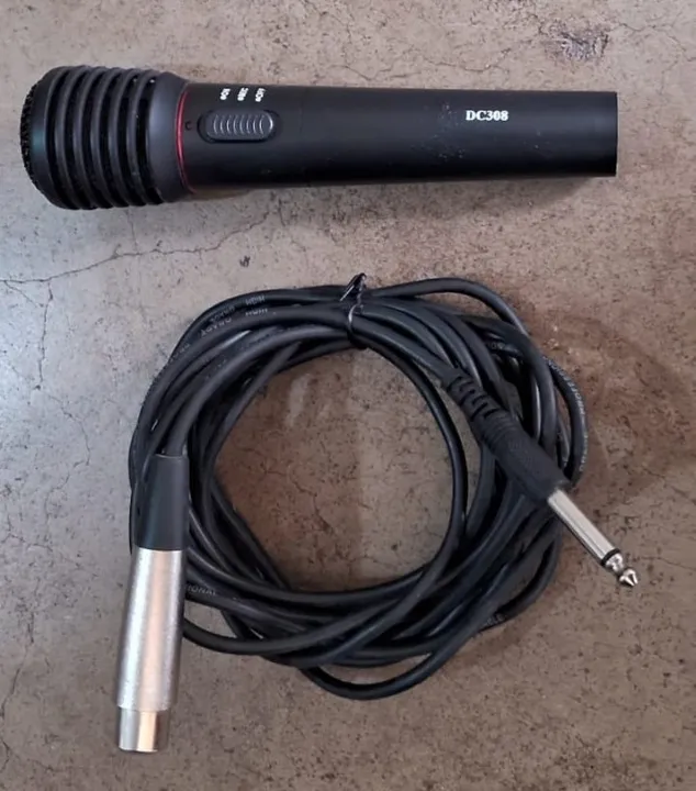 Microfone Dinâmico DC308 c/ Fio (Envio Imediato)