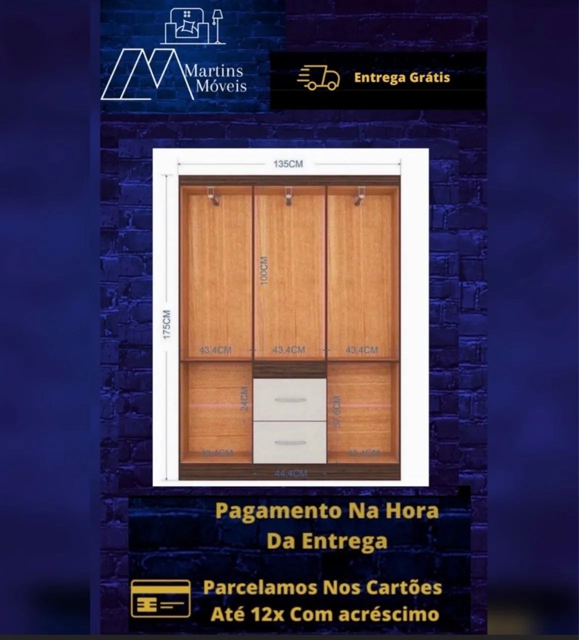 GRANDE PROMOÇÃO*GUARDA ROUPA 6 PORTAS ENTREGA GRÁTIS ACEITA CARTÃO  - Foto 4