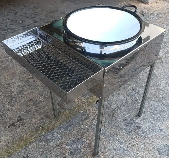 Fogão Pasteleiro em Inox com Tacho 10 Litros Completo com Queimador Mangueira Registro - Foto 2