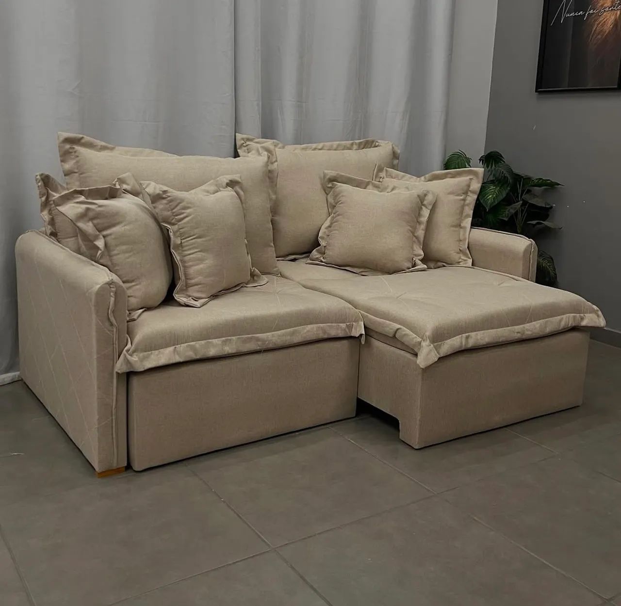 Sofá Cama Lima 220cm 4 Lugares Retrátil e Reclinável  - Foto 2