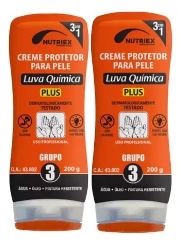 Creme Protetor Pele Luva Química Grupo 3 Nutriex 200g